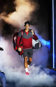 Roger Federer's aura as he walks to the court is elegance and prose